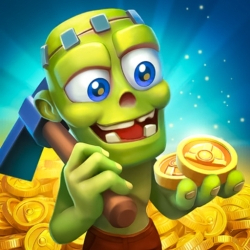 دانلود بازی هک شده Idle Zombie Miner: Gold Tycoon hack در آیفون